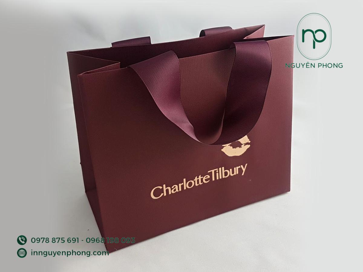 Mẫu túi giấy ép kim logo thương hiệu